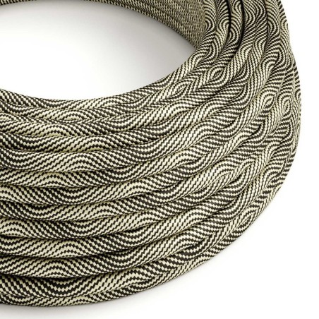 Câble décoratif textile à mètres  couleur labyrinthe doré