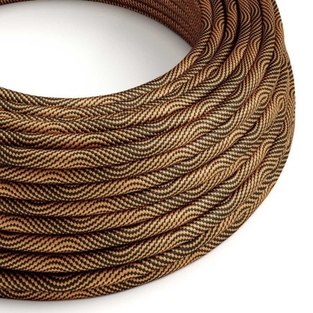Câble décoratif textile à mètres couleur labyrinthe cuivre