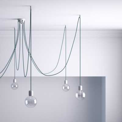 Crochet décentralisateur de plafond pour câble textile | ACCESSOIRESPOURLAMPES.FR