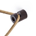 Crochet en V en bois pour câble textile | AccessoiresPourLampes.fr
