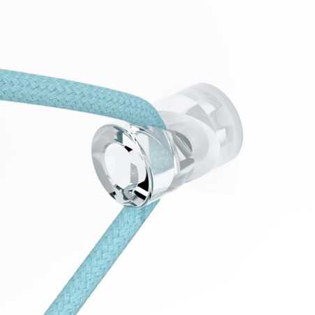 Crochet en V en bois pour câble textile | AccessoiresPourLampes.fr