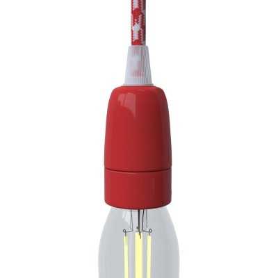 Douille E14 en porcelaine couleurs varièes