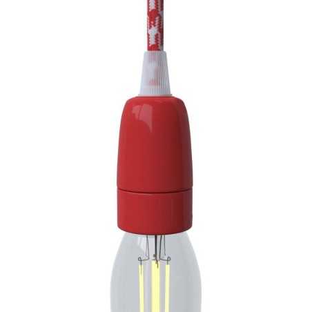 Douille E14 en porcelaine couleurs varièes