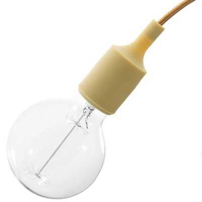 Cache-douille silicone avec douille E27 couleur gris