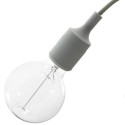 Cache-douille silicone avec douille E27 couleur gris
