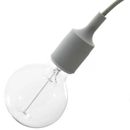Cache-douille silicone avec douille E27 couleur gris