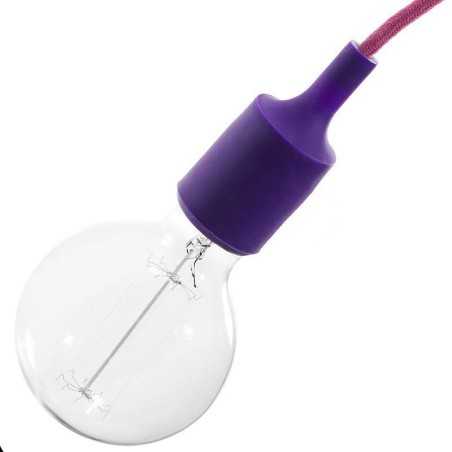 Cache-douille silicone avec douille E27 couleur gris