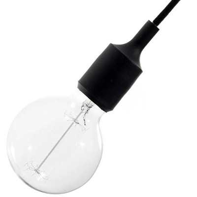 Cache-douille silicone avec douille E27 couleur gris