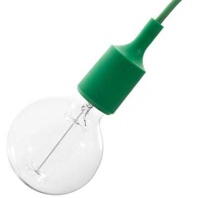 Cache-douille silicone avec douille E27 couleur gris