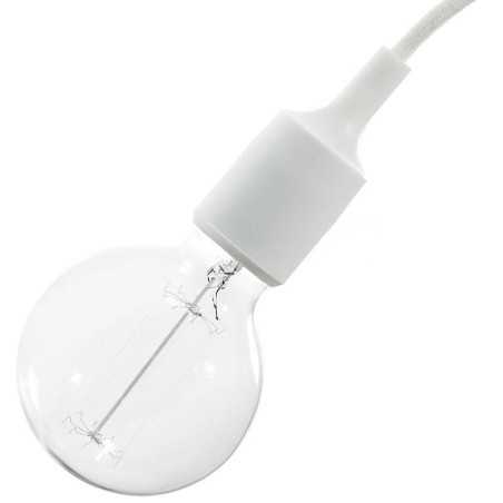 Cache-douille silicone avec douille E27 couleur gris