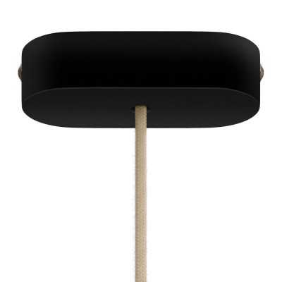 Support en bois de forme ovale 120mm pour lampes