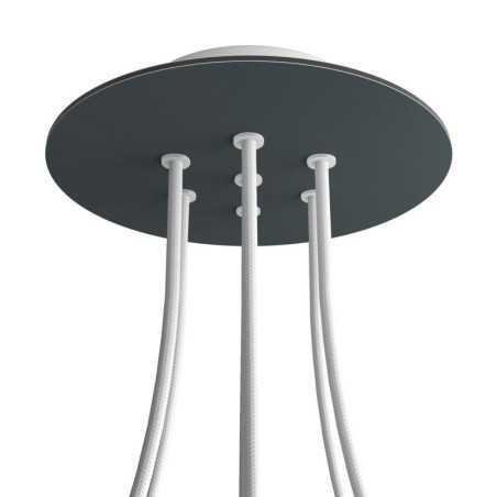 Rosace ronde 200 mm avec 7 trous | ACCESSOIRESPOURLAMPES.FR