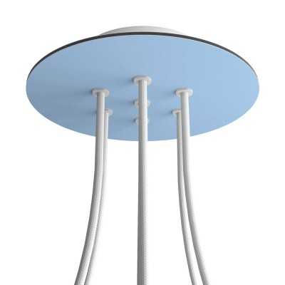 Rosace ronde 200 mm avec 7 trous | ACCESSOIRESPOURLAMPES.FR