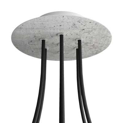 Rosace ronde 200 mm avec 7 trous | ACCESSOIRESPOURLAMPES.FR