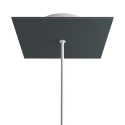 Support métallique carré 200mm x 200mm 1 sortie
