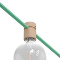 Douille en bois pour câble textile guirlande E27 | AccessoiresPourLampes.fr