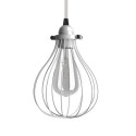 Abat-jour cage métallique en forme de goutte avec collier réglable | AccessoiresPourLampes.fr