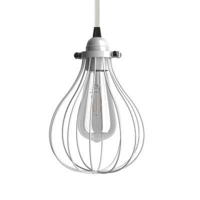 Abat-jour cage métallique en forme de goutte avec collier réglable | AccessoiresPourLampes.fr