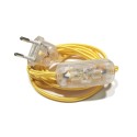 Kit de connexion textile avec interrupteur et fiche 2 m | AccessoiresPourLampes.fr