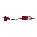 Connexion tressée 200 cm avec interrupteur et fiche