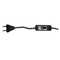 Connexion tressée 200 cm avec interrupteur et fiche