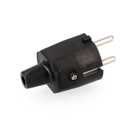 Fiche Schuko 10 / 16A en caoutchouc pour lampes