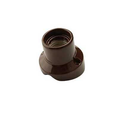 Lampe inclinée avec socle porcelaine pour murs E27