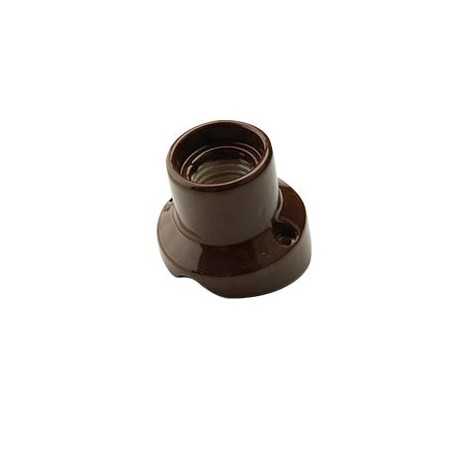 Lampe inclinée avec socle porcelaine pour murs E27