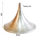 Cloche en métal en aluminium de 240mm de hauteur x 320mm de diamètre