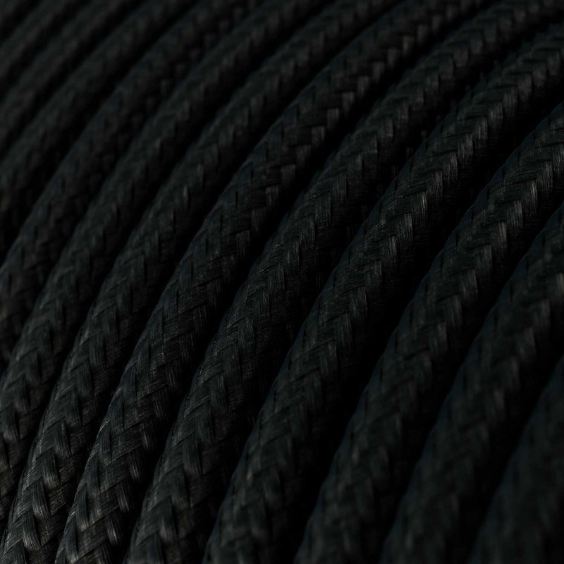 Câble décoratif silicone à mètres couleur noire ultraflexible