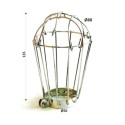 Cage en fer pour atelier de lampes, 88mm de diamètre x 135mm de hauteur