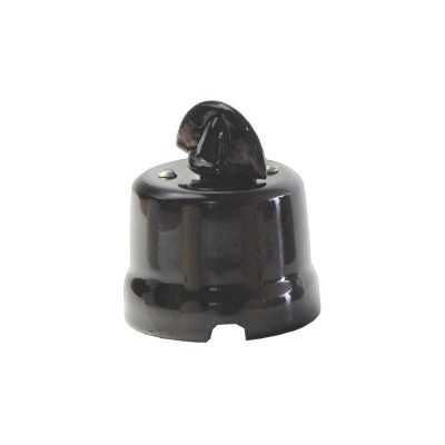 Interrupteur en porcelaine avec bouton rotatif