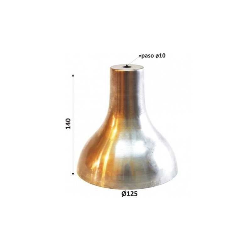 Cloche en fer brut de 140 mm de hauteur x 125 mm de diamètre
