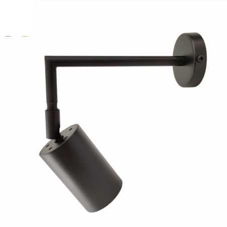 Applique noire avec spot cylindrique orientable