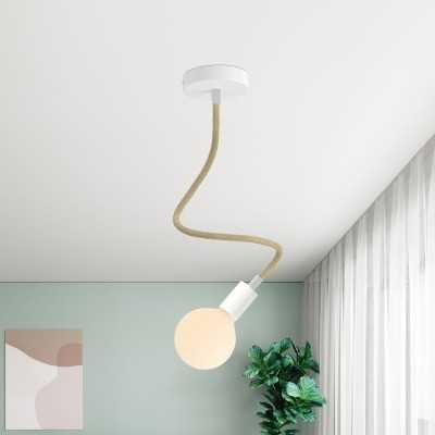 Tube flexible recouvert de tissu couleur lin