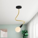 Tube flexible recouvert de tissu couleur jaune