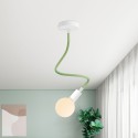 Tube flexible recouvert de tissu couleur verte
