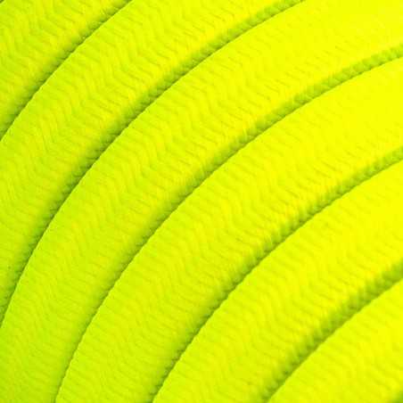 Câble guirlande extérieur plat jaune fluo