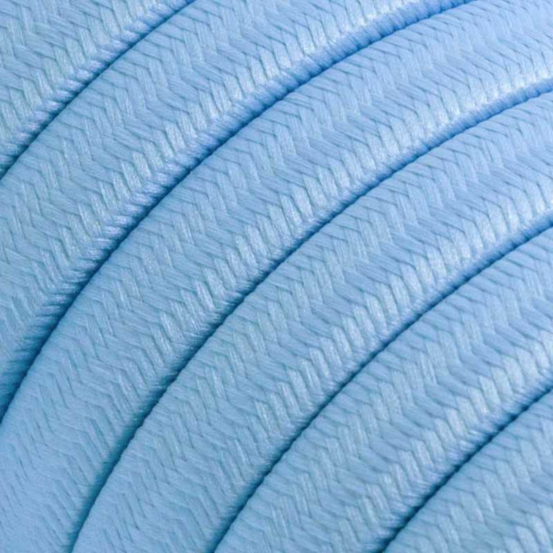 Câble guirlande extérieur plat couleur bleu ciel