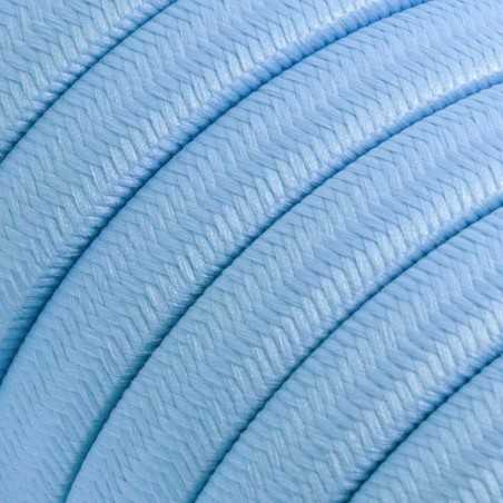Câble guirlande extérieur plat couleur bleu ciel