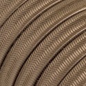 Câble guirlande extérieur plat marron métal