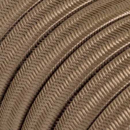 Câble guirlande extérieur plat marron métal
