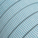 Câble guirlande extérieur plat zigzag turquoise