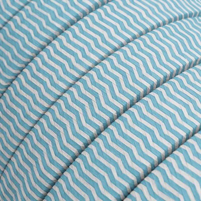 Câble guirlande extérieur plat zigzag turquoise