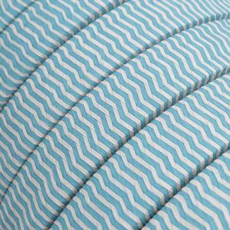 Câble guirlande extérieur plat zigzag turquoise