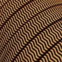 Câble guirlande extérieur plat zigzag noir et ocre