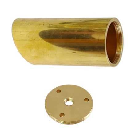 Tube en laiton de 135 mm de haut x 60 mm à onglet avec couvercle