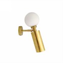 Applique en laiton avec globe et cylindre focal