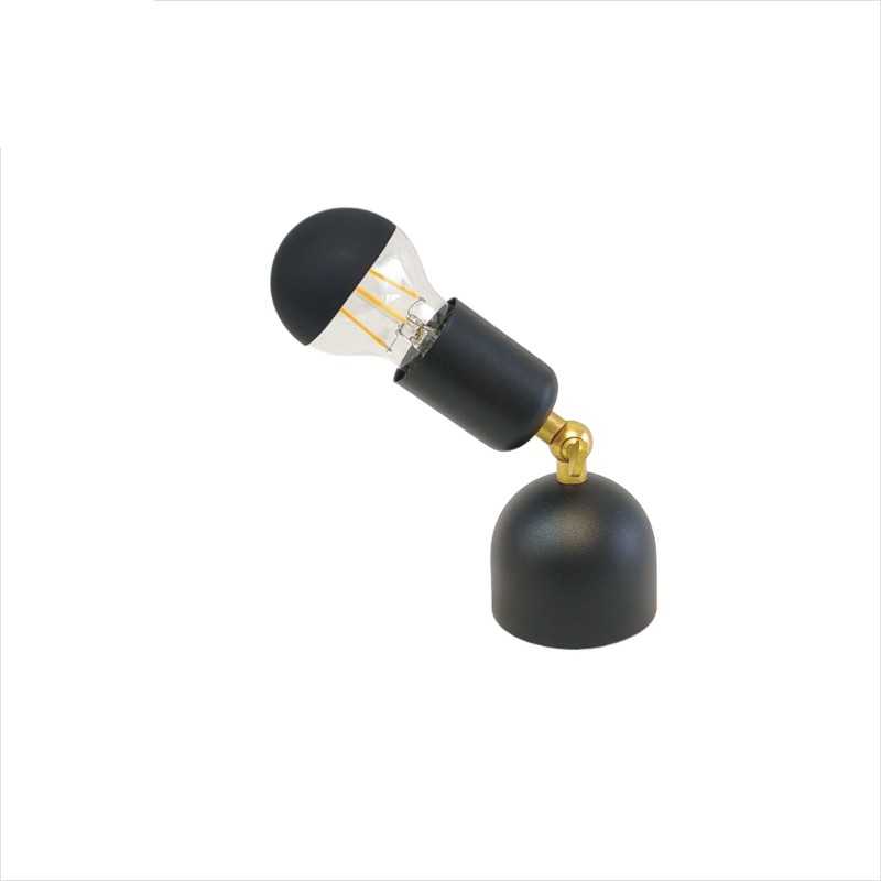 Lampe articulée Focal avec ampoule à dôme noir