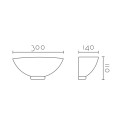 Applique murale en plâtre 300mm x 110mm x 140mm deux sorties